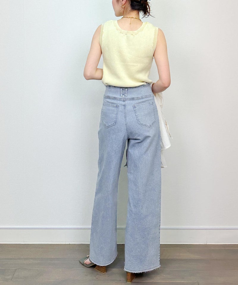 model：H164　着用サイズ：M　ライトブルー