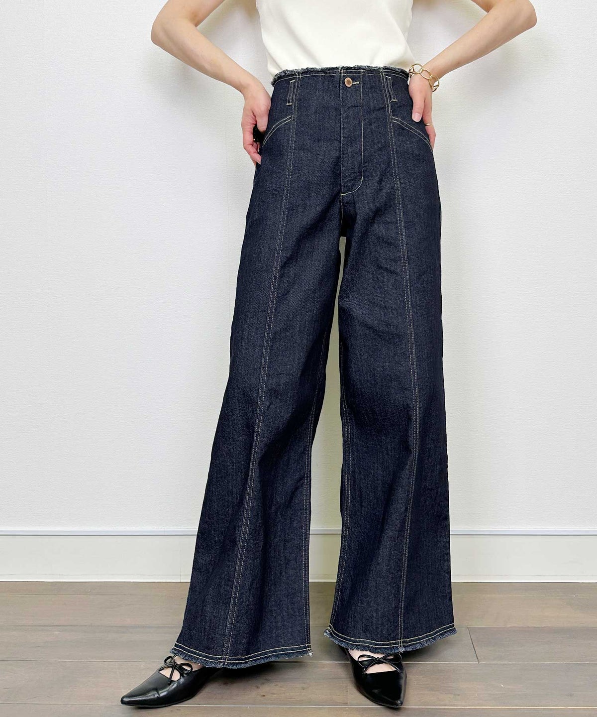 model：H164　着用サイズ：M　ネイビー