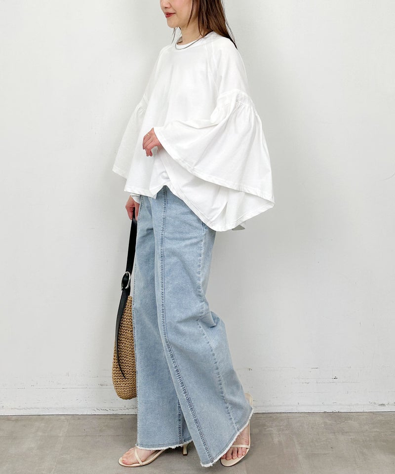 model：H164　着用サイズ：M　ライトブルー