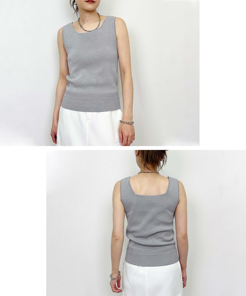 model：H164　着用サイズ：M　グレー　クルーネック前