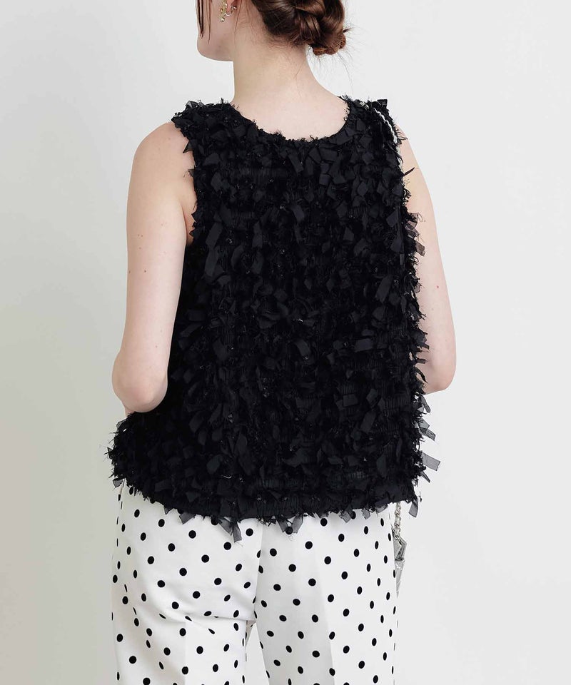 model：H160　着用サイズ：M　ブラック　リボン前