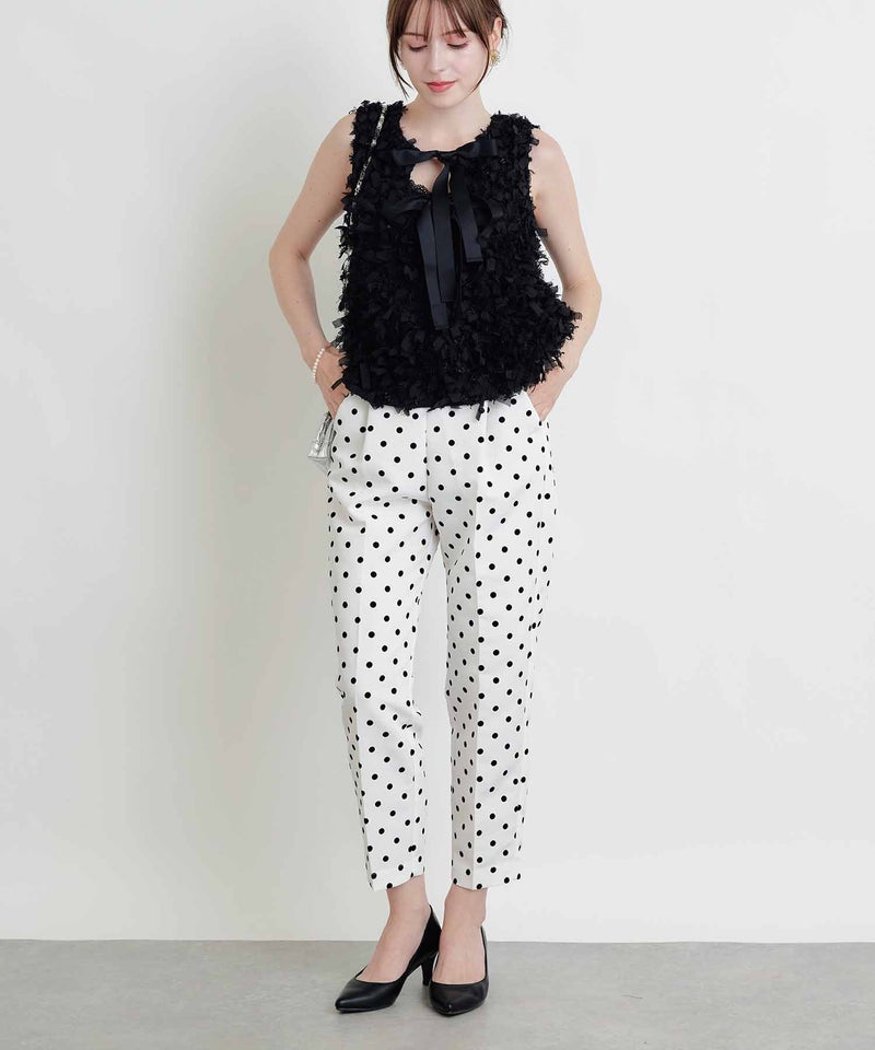 model：H160　着用サイズ：M　ブラック　リボン前