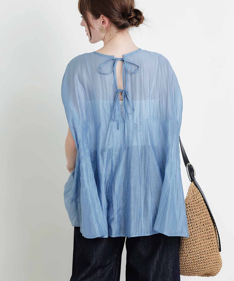 model：H160　着用サイズ：M　サックスブルー