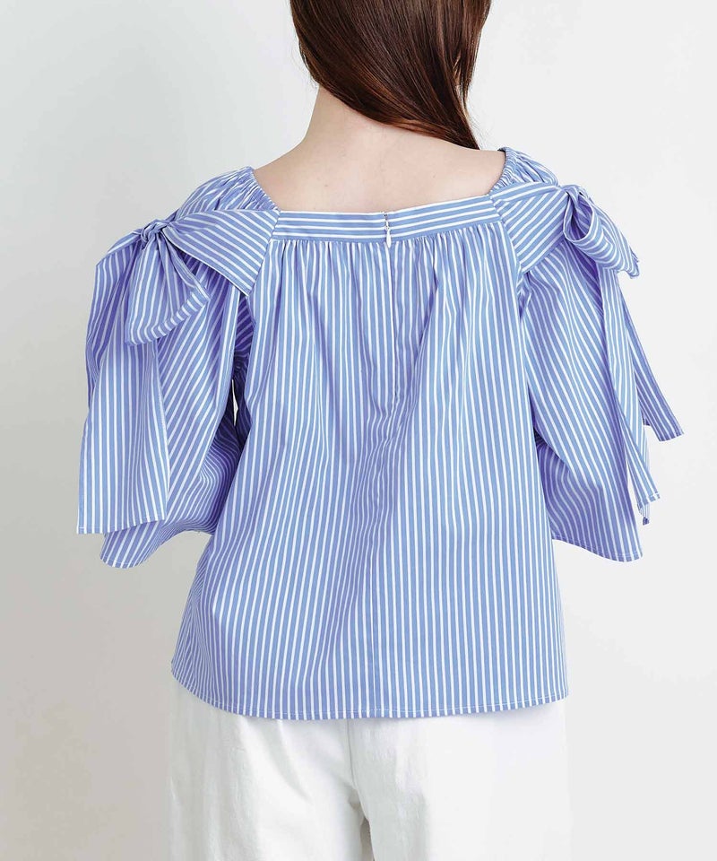 model：H160　着用サイズ：M　サックスブルー