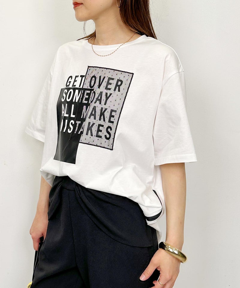 model：H164　着用サイズ：M　オフホワイト