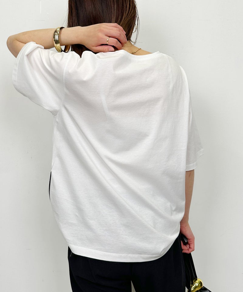 model：H164　着用サイズ：M　オフホワイト