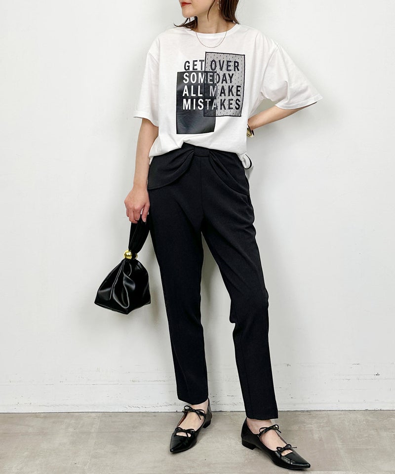 model：H164　着用サイズ：M　オフホワイト