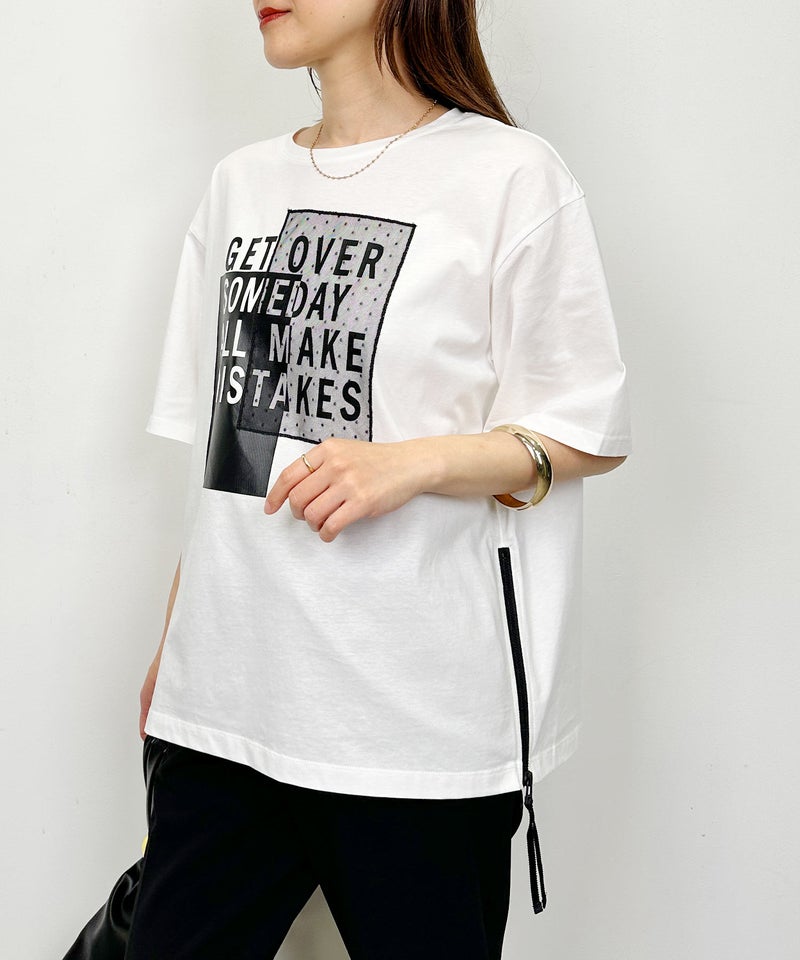 model：H164　着用サイズ：M　オフホワイト