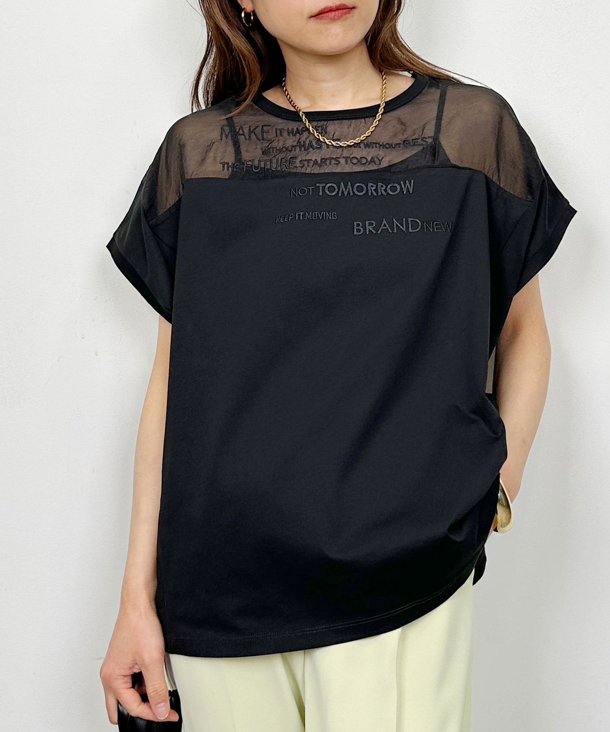 model：H164　着用サイズ：M　ブラック