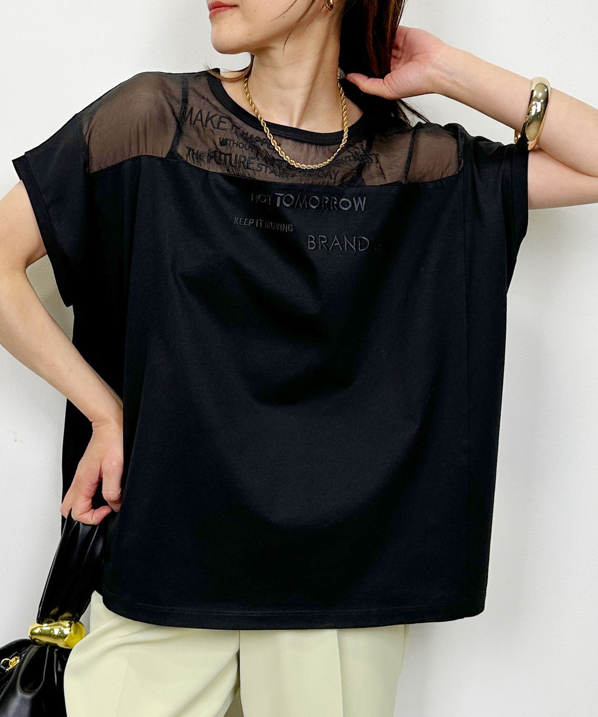 model：H164　着用サイズ：M　ブラック