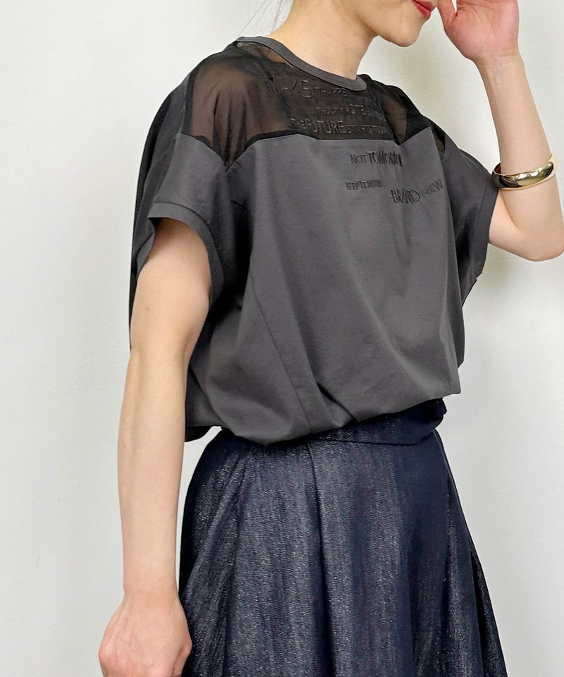 model：H164　着用サイズ：M　チャコールグレー