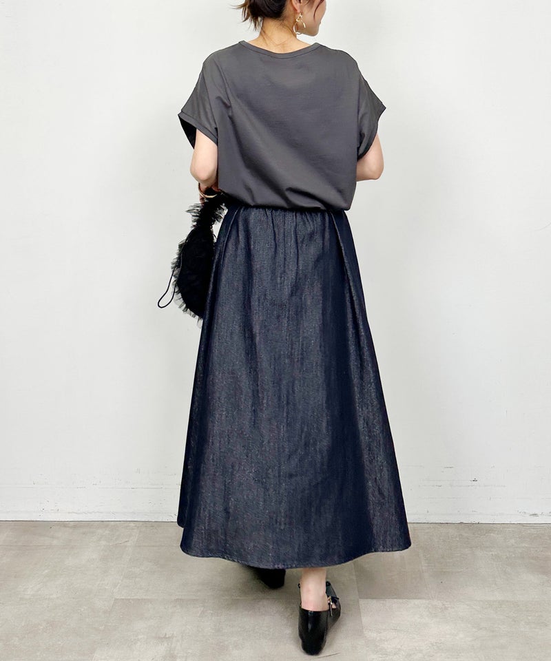 model：H164　着用サイズ：M　チャコールグレー