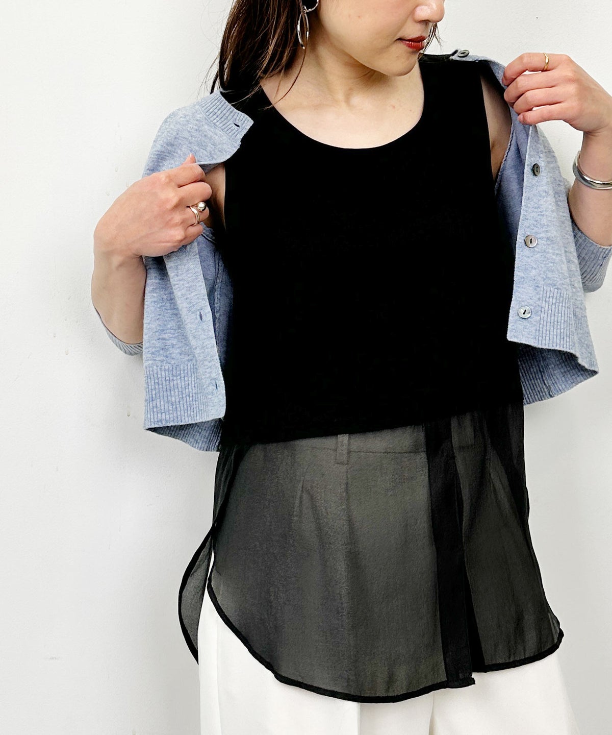 model：H164　着用サイズ：M　ブラック