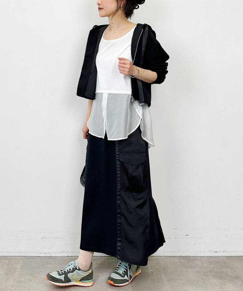 model：H164　着用サイズ：M　オフホワイト