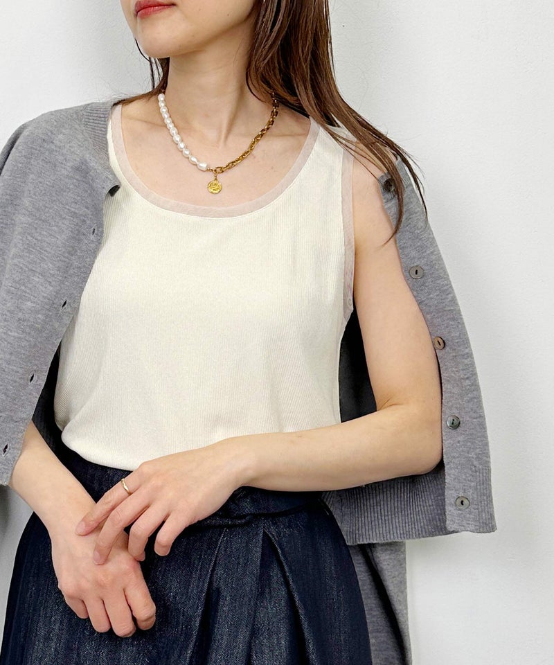 model：H164　着用サイズ：M　アイボリー