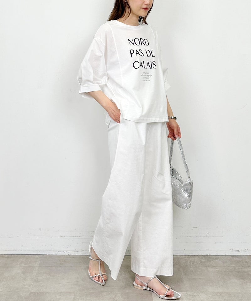 model：H164　着用サイズ：M　オフホワイト