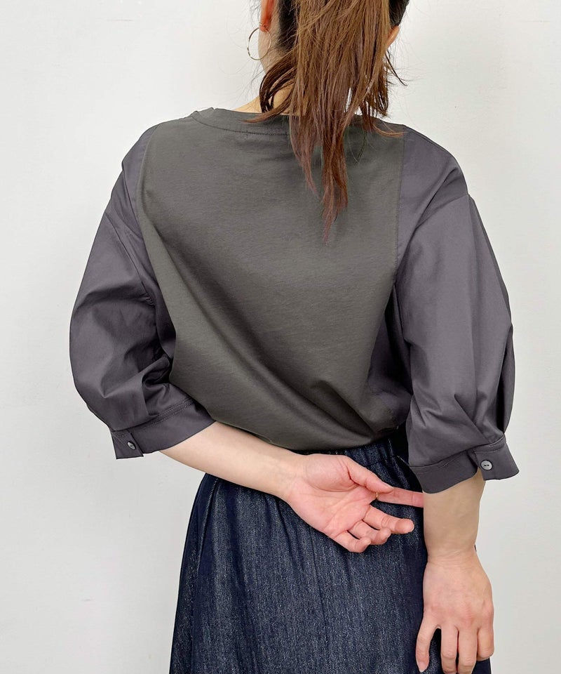 model：H164　着用サイズ：M　チャコールグレー