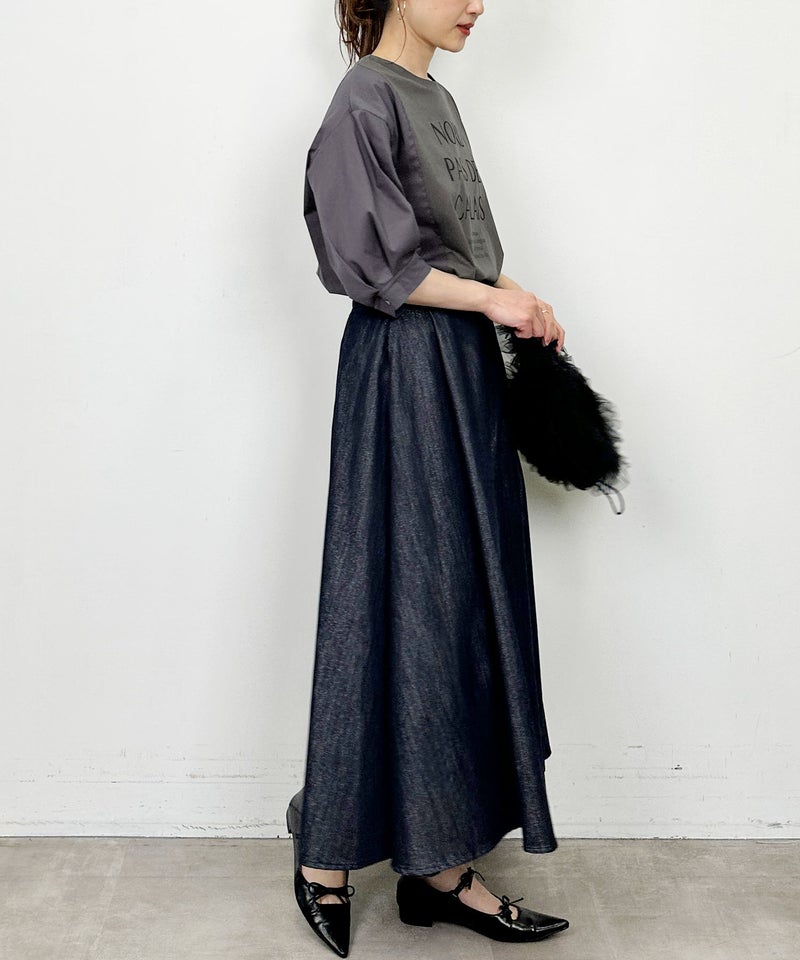 model：H164　着用サイズ：M　チャコールグレー