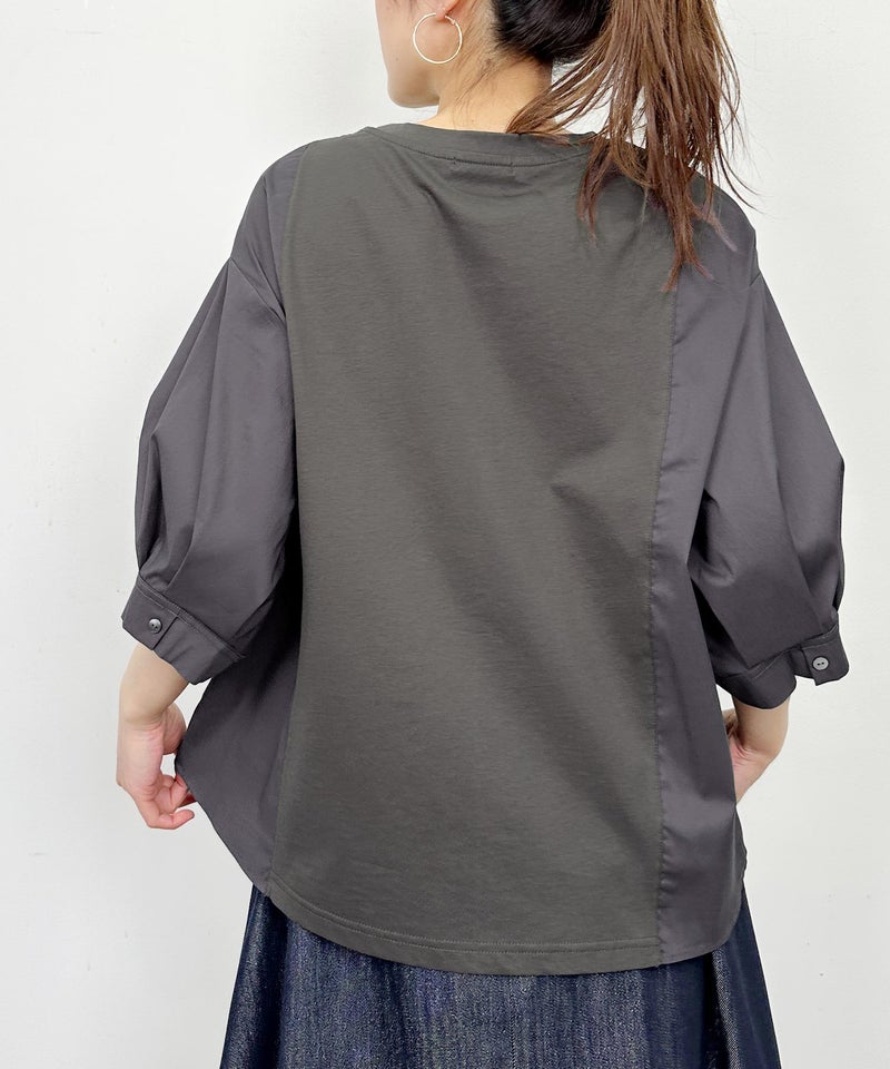 model：H164　着用サイズ：M　チャコールグレー