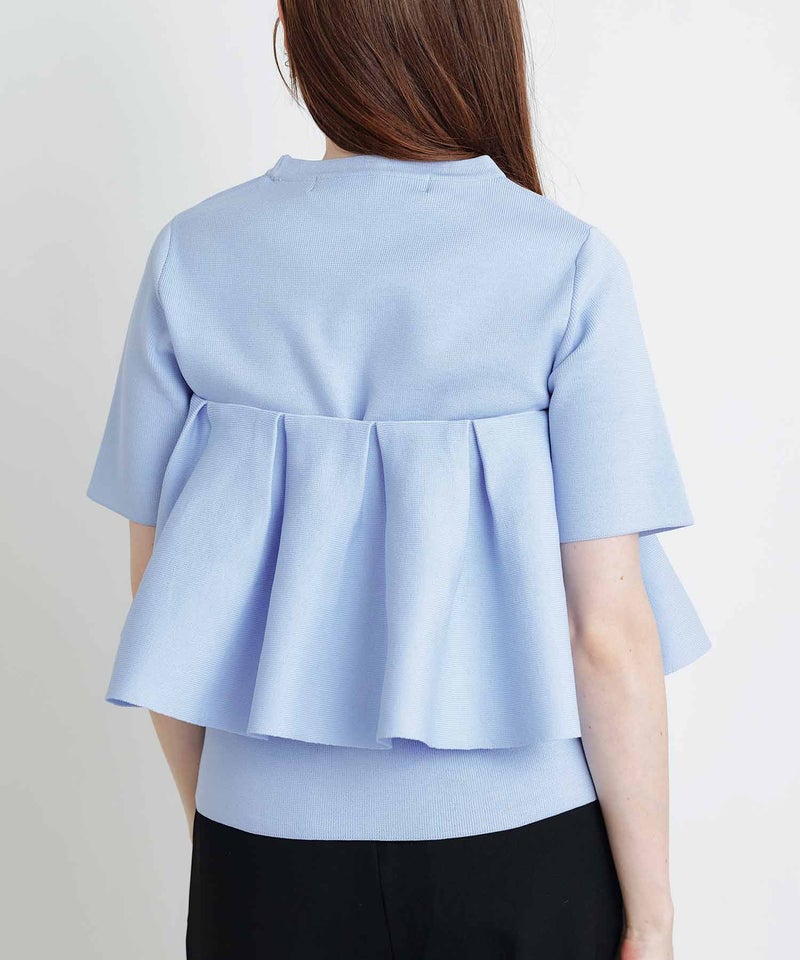 model：H160　着用サイズ：M　サックスブルー　ケープ：バンドゥ風