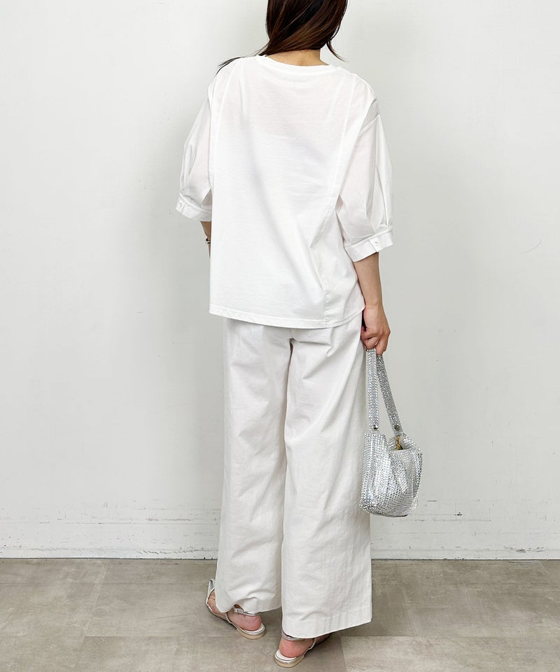 model：H164　着用サイズ：M　オフホワイト