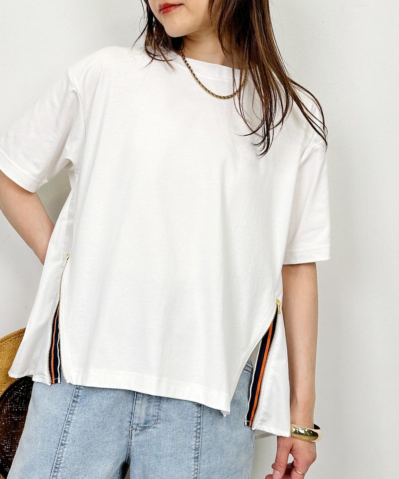 model：H164　着用サイズ：M　オフホワイト