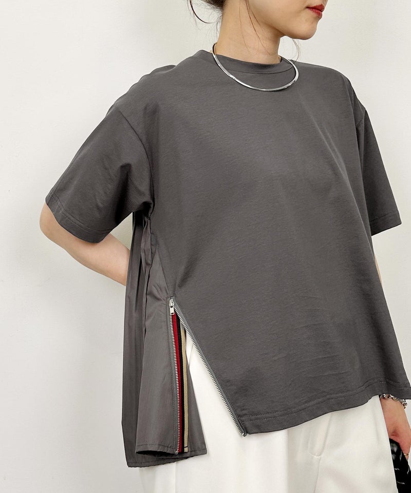 model：H164　着用サイズ：M　チャコールグレー