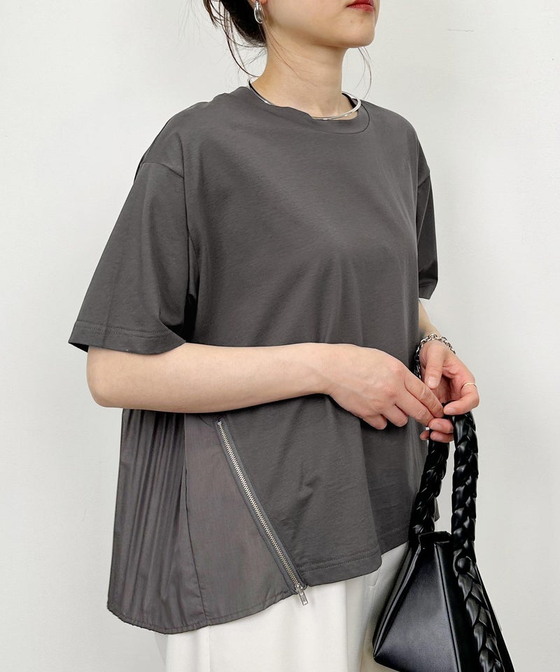 model：H164　着用サイズ：M　チャコールグレー