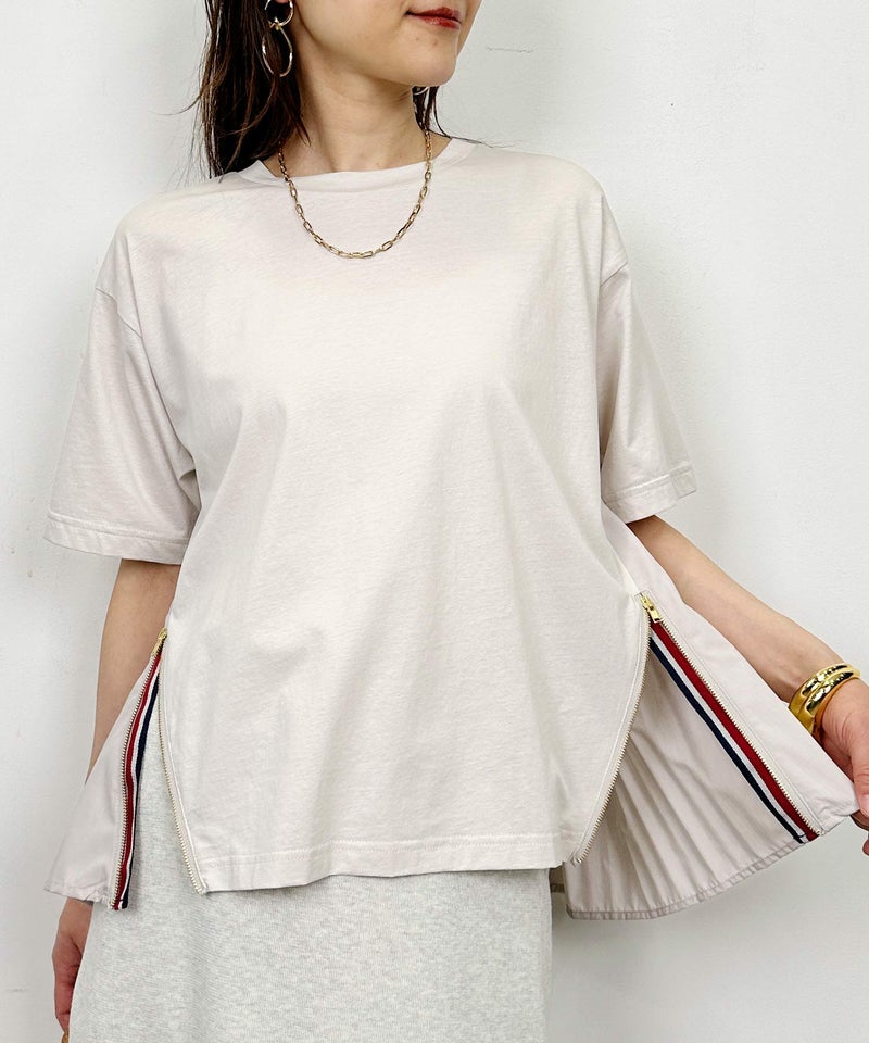 model：H164　着用サイズ：M　グレイッシュベージュ