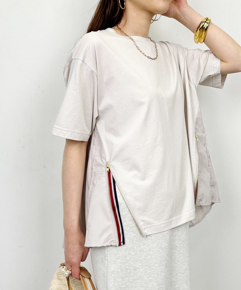 model：H164　着用サイズ：M　グレイッシュベージュ