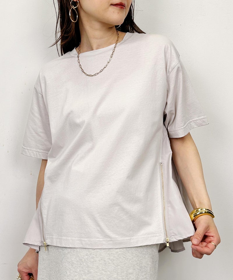 model：H164　着用サイズ：M　グレイッシュベージュ