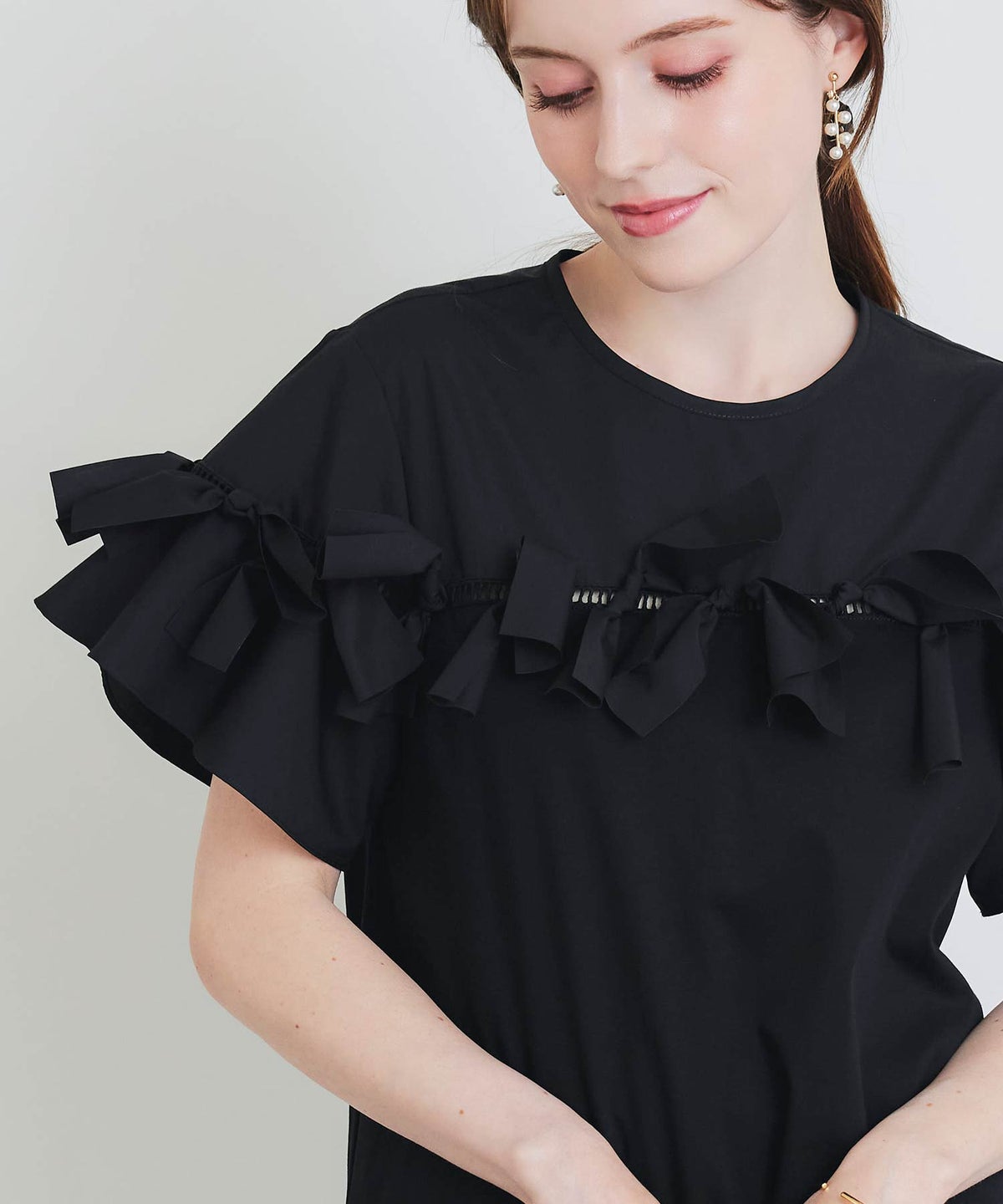 model：H160　着用サイズ：M　ブラック