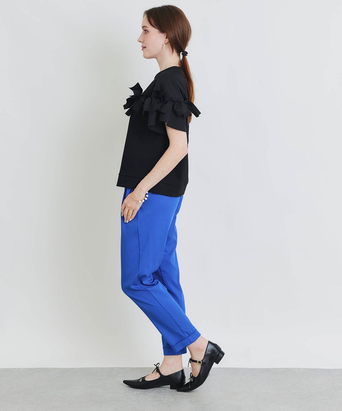 model：H160　着用サイズ：M　ブラック