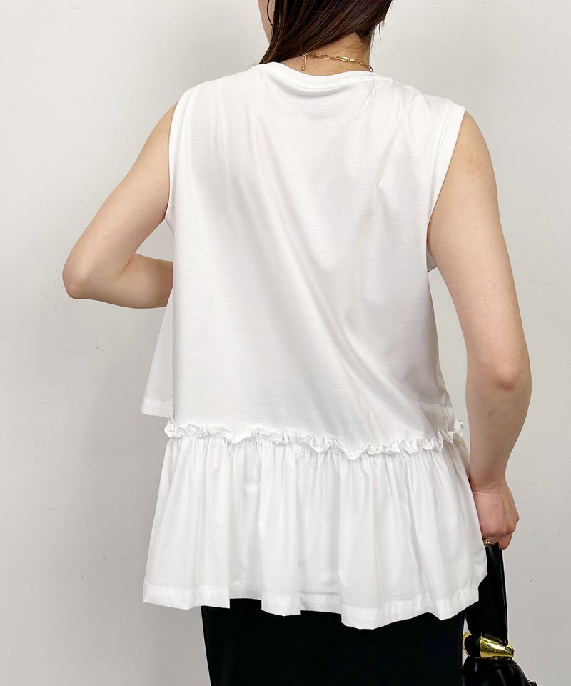 model：H164　着用サイズ：M　オフホワイト