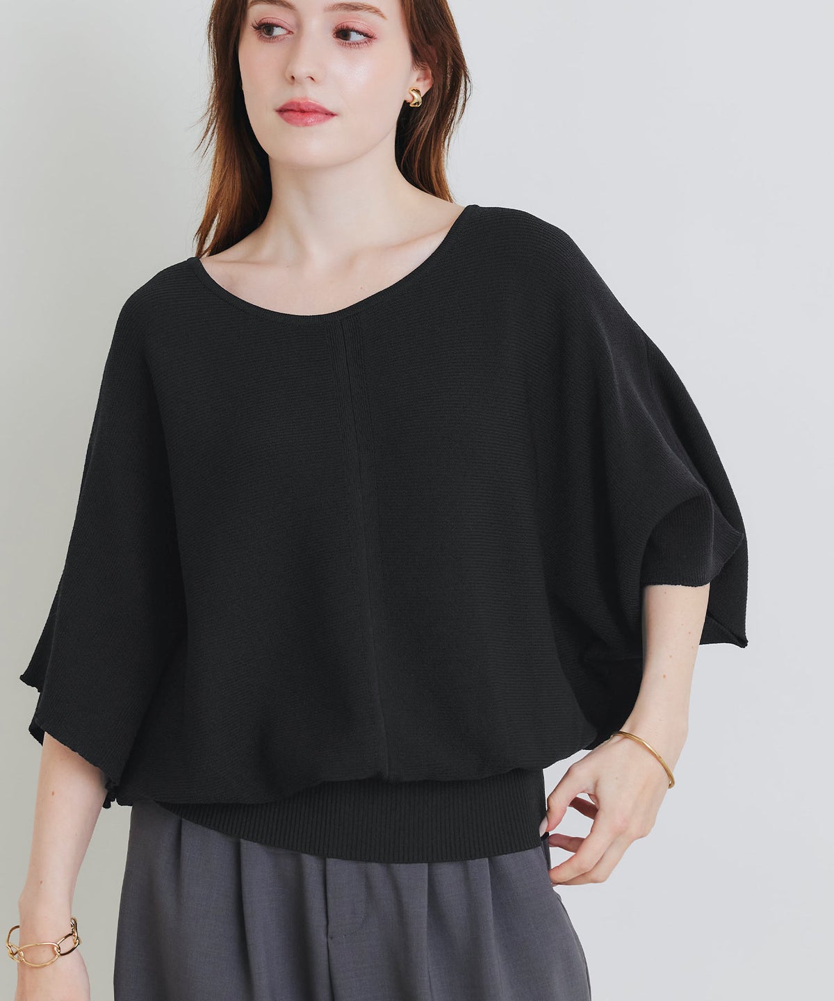 model：H160　着用サイズ：M　ブラック