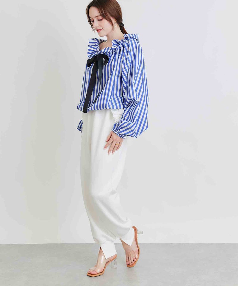 model：H160　着用サイズ：M　ブルー系その他