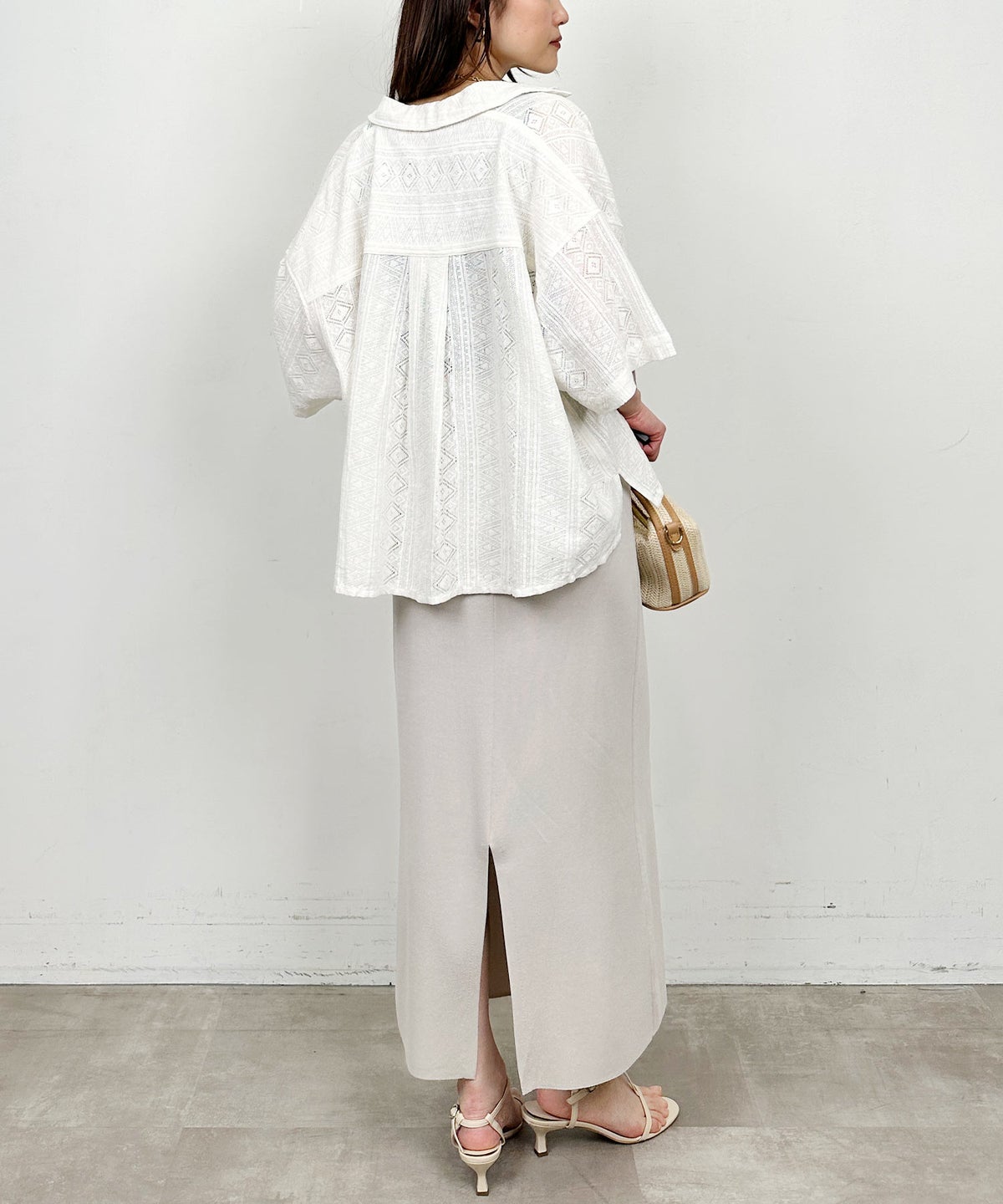 model：H164　着用サイズ：M　ライトグレー