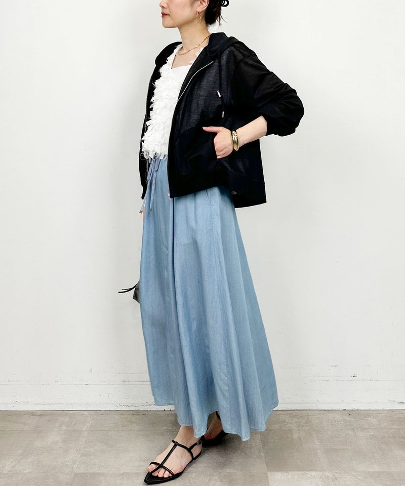 model：H164　着用サイズ：M　ライトブルー