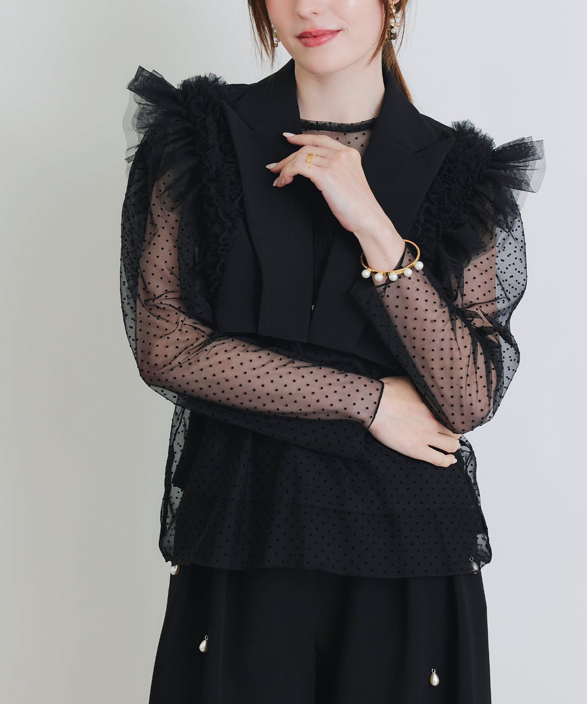 model：H160　着用サイズ：M　ブラック　ショートバージョン