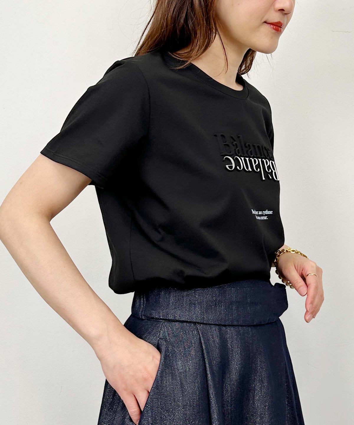 model：H164　着用サイズ：M　ブラック