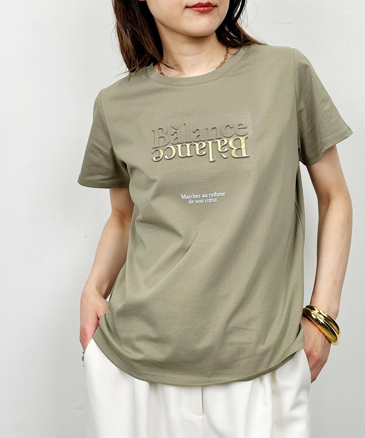 model：H164　着用サイズ：M　カーキ