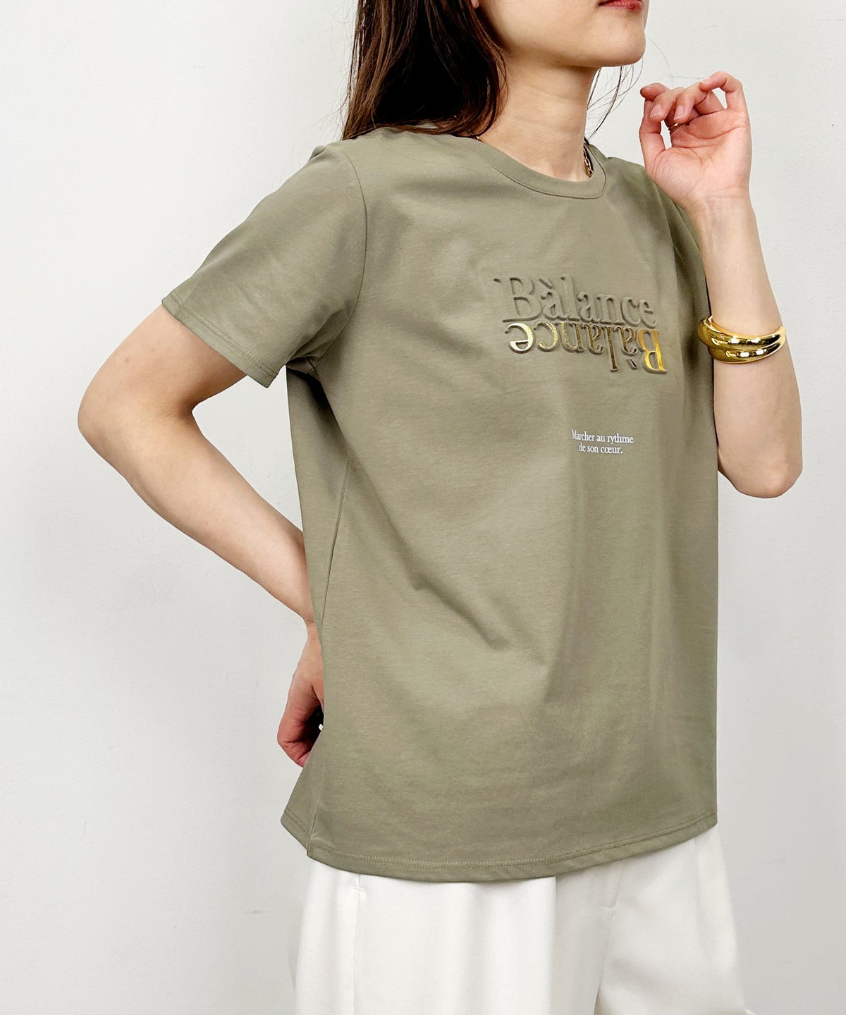 model：H164　着用サイズ：M　カーキ