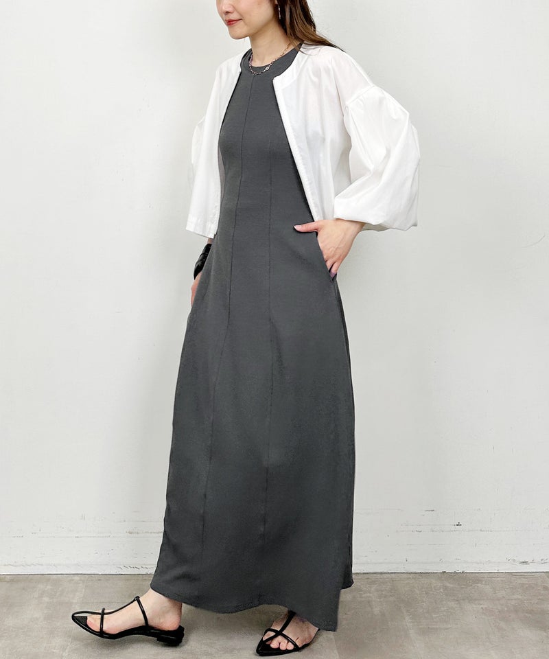 model：H164　着用サイズ：M　グレー