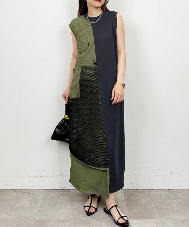 model：H164　着用サイズ：M　ネイビー