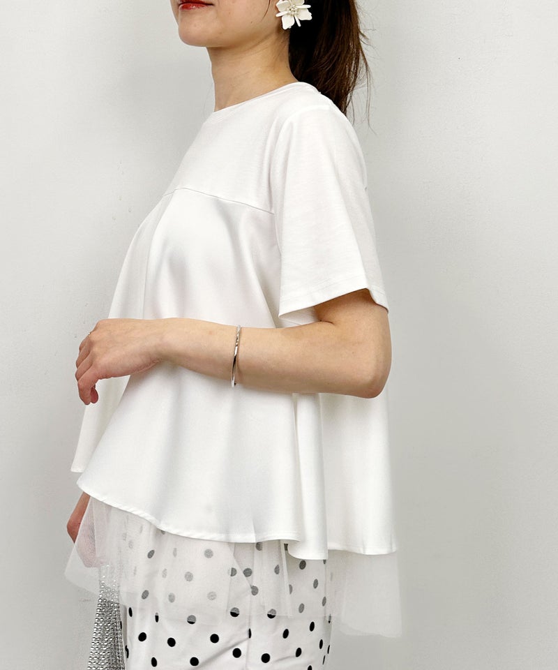 model：H164　着用サイズ：M　オフホワイト