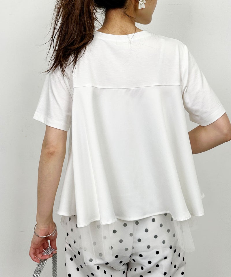 model：H164　着用サイズ：M　オフホワイト