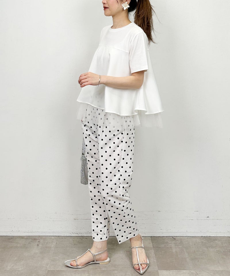 model：H164　着用サイズ：M　オフホワイト