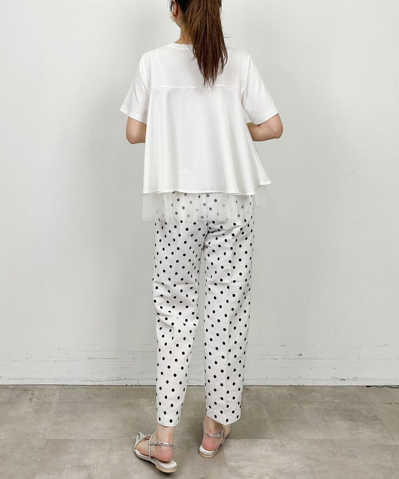 model：H164　着用サイズ：M　オフホワイト