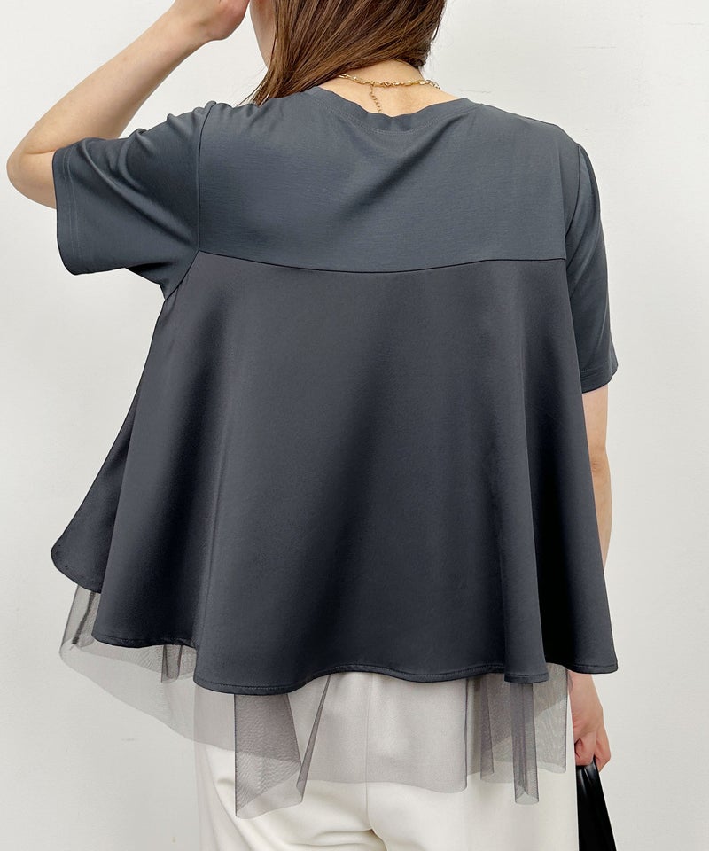 model：H164　着用サイズ：M　チャコールグレー