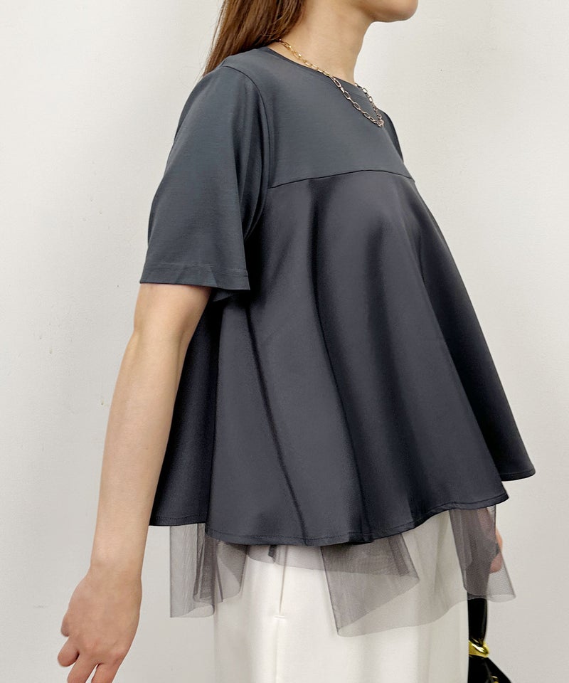 model：H164　着用サイズ：M　チャコールグレー